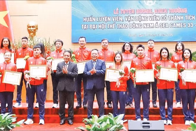 Thành ủy, HĐND, UBND Thành phố Hà Nội tổ chức tuyên dương, tặng thưởng vận động viên Thủ đô có thành tích cao tại SEA Games 33.