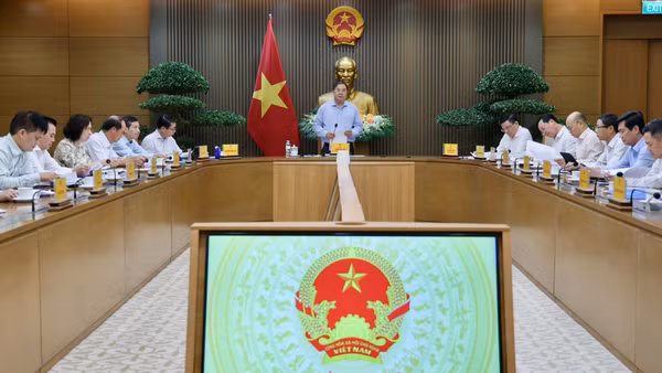Phó Thủ tướng Thường trực Phạm Gia Túc chủ trì phiên họp Ban Công tác liên ngành đối ngoại và hội nhập quốc tế về kinh tế và khoa học-công nghệ. (Ảnh: chinhphu.vn/Phương Nguyên)
