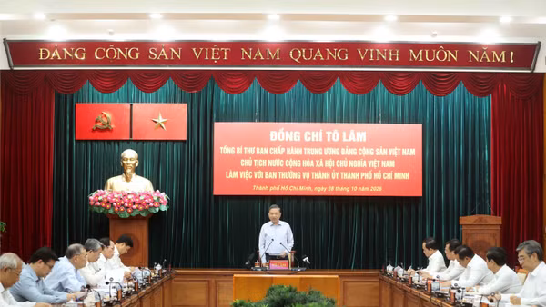 Tổng Bí thư, Chủ tịch nước Tô Lâm phát biểu chỉ đạo. (Ảnh: Thống Nhất/TTXVN)