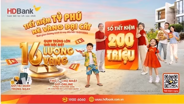 Chỉ còn đến ngày 15/9 để gia tăng cơ hội trở thành chủ nhân 16 lượng vàng.