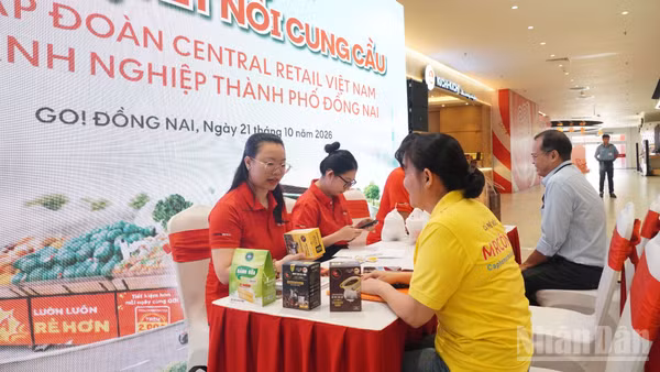 Tập đoàn Central Retail Việt Nam tổ chức kết nối cung cầu hàng hóa với các cơ sở tại tỉnh Đồng Nai. (Ảnh: QUANG QUÝ)