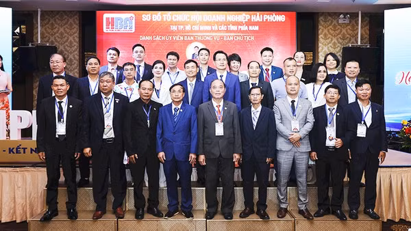 Ra mắt Ban Chấp hành Hội Doanh nghiệp Hải Phòng tại Thành phố Hồ Chí Minh và các tỉnh phía nam nhiệm kỳ 2026 - 2031. Ảnh: A.T