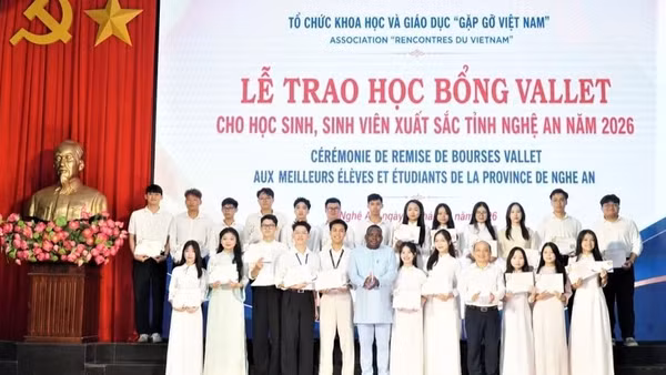 Qua nhiều năm hoạt động, học bổng Vallet đã trở thành một trong những chương trình học bổng phi chính phủ có quy mô lớn và duy trì liên tục, lâu dài tại Việt Nam. (Ảnh: CTV)