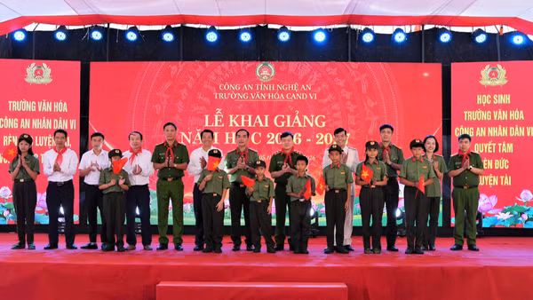 Năm học 2026-2027, là niên khóa đầu tiên của Trường Văn hóa Công an nhân dân VI. (Ảnh: CÔNG AN NGHỆ AN)