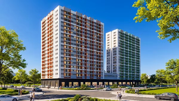 Phối cảnh một dự án nhà ở chung cư. 