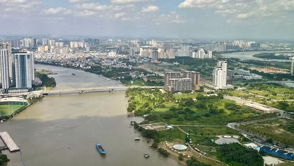 Thành phố Hồ Chí Minh với không gian phát triển mới sau hợp nhất. (Ảnh: QUANG QUÝ)