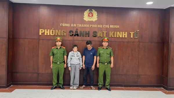 Các bị can tại cơ quan chức năng. (Ảnh: Công an cung cấp)