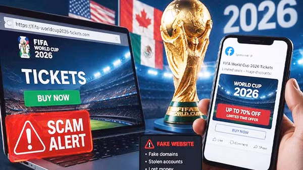 Hàng loạt web giả mạo FIFA đã được tạo ra trong kỳ World Cup 2026. Ảnh: ASADRIA 