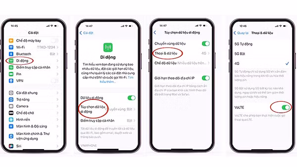 Hướng dẫn kích hoạt tính năng VoLTE trên điện thoại iPhone.