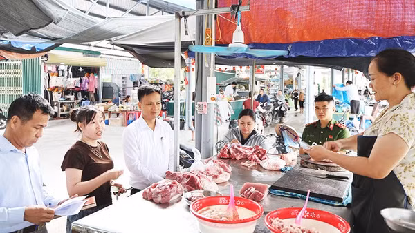 Tuyên truyền, hướng dẫn hộ kinh doanh nâng cao ý thức tuân thủ pháp luật tại xã Tam Hưng, Hà Nội. 