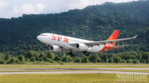 Hãng bay Sun PhuQuoc Airways đã đón tàu bay Airbus A330 đầu tiên vào ngày 22/9/2026. (Ảnh: ÁNH DƯƠNG)