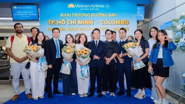 Hãng Vietnam Airlines đã chính thức khai thác đường bay thẳng giữa Thành phố Hồ Chí Minh và Colombo (Sri Lanka). (Ảnh: TRUNG PHONG)