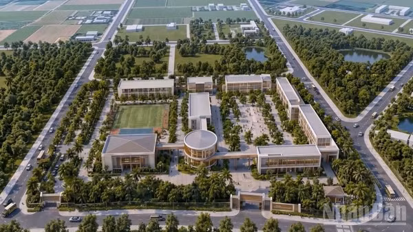 Một trong các phương án kiến trúc của Trường trung học phổ thông Nghĩa Trụ đang được nghiên cứu.