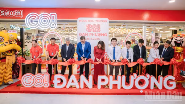 Khánh thành, đưa vào khai thác siêu thị GO! Đan Phượng ngày 28/8. (Ảnh: THANH TÂN)