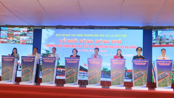 Phó Thủ tướng Phạm Thị Thanh Trà dự Lễ khởi công xây dựng trường học tại xã Ba Chúc.