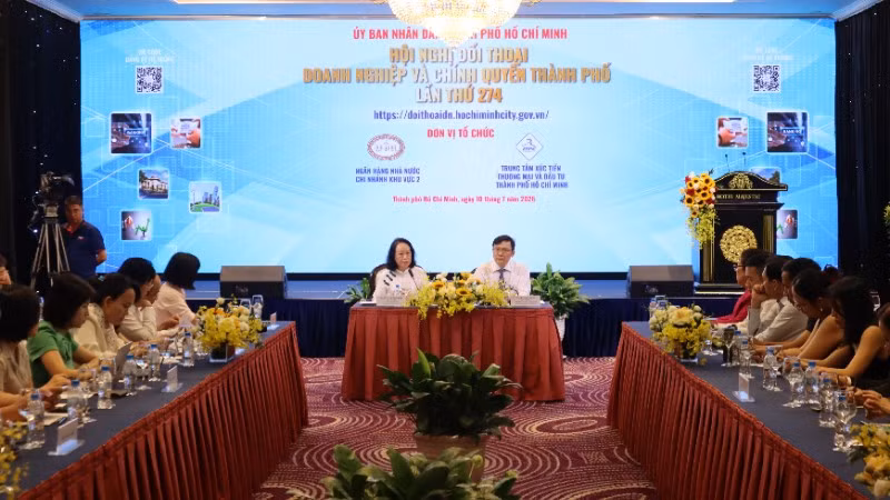 Quang cảnh Hội nghị Đối thoại Doanh nghiệp-Chính quyền Thành phố Hồ Chí Minh.