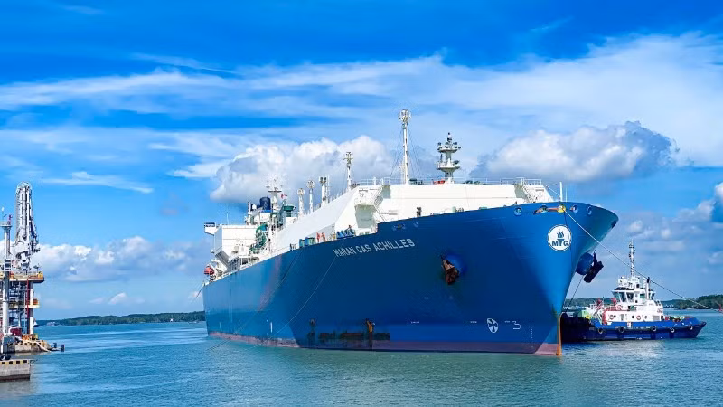 Tàu Maran Gas Achilles cung cấp chuyến hàng LNG phục vụ chạy thử Kho LNG Thị Vải của PV GAS vào tháng 7/2023 từ Nhà cung cấp Shell Eastern LNG.