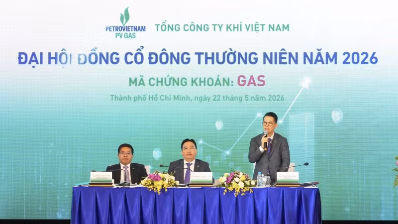 Tổng Giám đốc PV GAS Phạm Văn Phong báo cáo tại Đại hội.