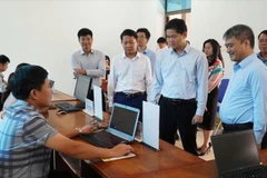 Đoàn công tác kiểm tra tại xã Khun Há, tỉnh Lai Châu.
