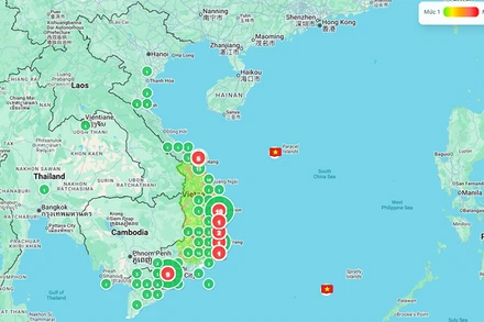 Giao diện chính của nền tảng dubaothientai.org.