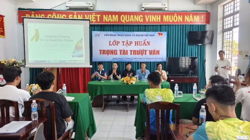Lớp tập huấn trọng tài trượt ván khai mạc ngày 11/6 tại Đồng Tháp.