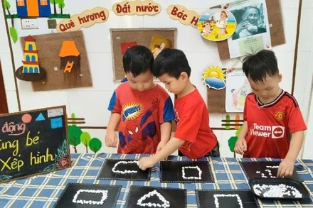 Hoạt động giáo dục tại Trường mầm non Đại Đồng 2, xã Đại Đồng, tỉnh Bắc Ninh.