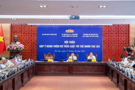 Hội thảo góp ý hoàn thiện dự thảo Luật Trí tuệ nhân tạo (AI). (Ảnh: HƯƠNG NGUYÊN)