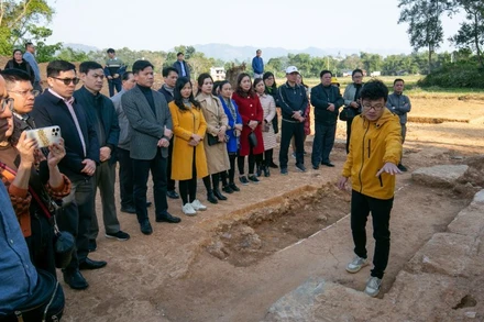 Địa điểm phát hiện các hiện vật đồ đồng thuộc văn hóa Đông Sơn (1 rìu và 1 giáo) ở xã Nam Tuấn, tỉnh Cao Bằng. (Ảnh ANH TUẤN)