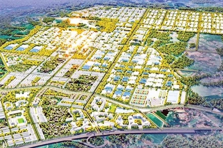 Phối cảnh Khu công nghiệp Phú Bình đang được triển khai xây dựng.
