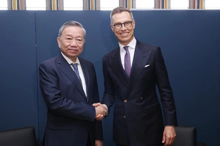 Tổng Bí thư, Chủ tịch nước Tô Lâm gặp Tổng thống Phần Lan Alexander Stubb ngày 24/9/2024. (Ảnh: LÂM KHÁNH/TTXVN)