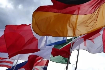Cờ của các nước G7. (Ảnh: TTXVN)