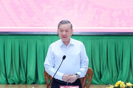 Tổng Bí thư Tô Lâm phát biểu chỉ đạo. (Ảnh: THỐNG NHẤT/TTXVN)