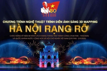Những hình ảnh ánh sáng 3D sẽ tái hiện các biểu tượng lịch sử, văn hóa Thăng Long-Hà Nội qua các thời kỳ.