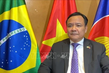 Đại sứ Việt Nam tại Brazil, Bùi Văn Nghị, trả lời phỏng vấn phóng viên TTXVN.