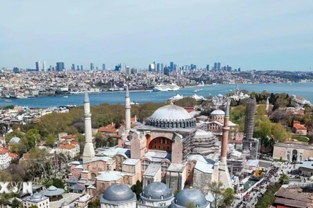 Di sản thế giới Hagia Sophia ở Istanbul, Thổ Nhĩ Kỳ. (Ảnh: THX/TTXVN)