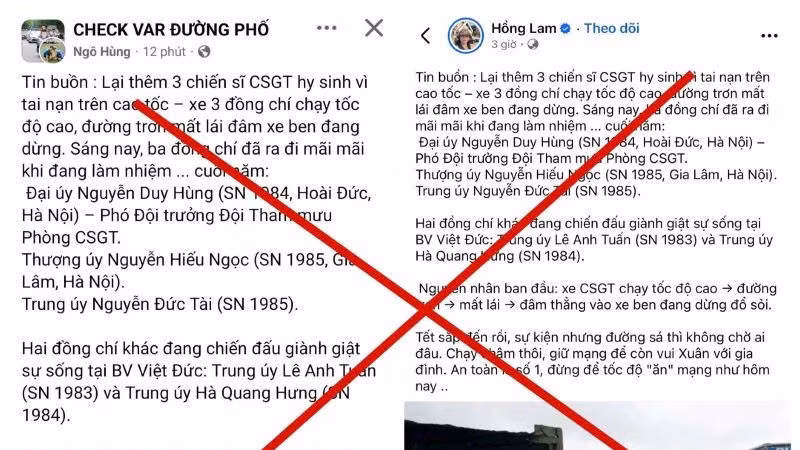 Thông tin sai sự thật, xuyên tạc.