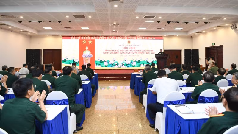 Hội nghị tập huấn cán bộ chủ chốt toàn quốc quán triệt, triển khai Nghị quyết Đại hội đại biểu toàn quốc Hội Cựu chiến binh Việt Nam lần thứ VIII, nhiệm kỳ 2026-2031. (Ảnh: MINH SƠN)