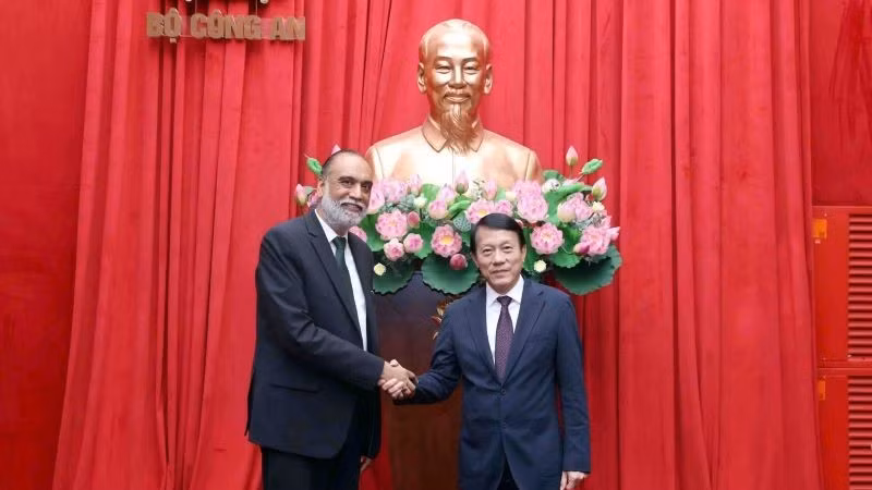 Đại tướng Lương Tam Quang, Bộ trưởng Công an, tiếp ngài Amandeep Singh Gill, Phó Tổng Thư ký Liên hợp quốc.