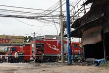 Hiện trường vụ cháy làm ba người tử vong.