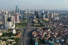 Toàn cảnh cầu cạn Mai Dịch – Nam Thăng Long sắp hoàn thành