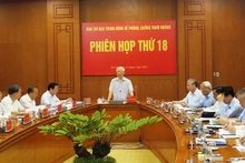 Tổng Bí thư, Chủ tịch nước Nguyễn Phú Trọng phát biểu tại phiên họp.