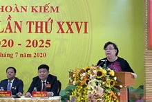 Phó Bí thư Thành ủy, Chủ tịch HĐND TP Hà Nội Nguyễn Thị Bích Ngọc phát biểu chỉ đạo Đại hội.