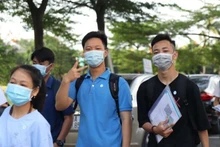 Các thí sinh thi ĐGNL đợt 1, năm 2021.
