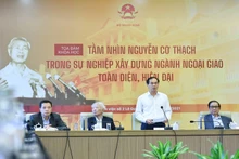Bộ trưởng Ngoại giao Bùi Thanh Sơn tham dự và chủ trì Tọa đàm. (Ảnh: Bộ Ngoại giao)