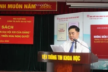 Đồng chí Phạm Minh Tuấn, Bí thư Đảng ủy, Giám đốc, Tổng Biên tập NXB Chính trị quốc gia Sự thật tại lễ ra mắt sách.