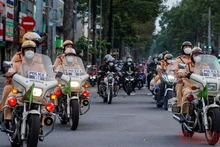 Công an TP Hồ Chí Minh ra quân tấn công trấn áp tội phạm. (Ảnh: Báo Nhân Dân)