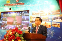 Đồng chí Nguyễn Trọng Nghĩa phát biểu khai mạc hội thảo.