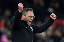 Ralf Rangnick có chiến thắng đầu tay với tư cách HLV tạm quyền MU. (Ảnh: Daily Mail)