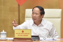 Phó Thủ tướng Lê Văn Thành chủ trì cuộc họp về triển khai thực hiện Dự án Cảng hàng không quốc tế Long Thành. (Ảnh: VGP)