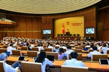 Quang cảnh phiên họp của Quốc hội sáng 3/6. (Ảnh: NGUYÊN KHOA)